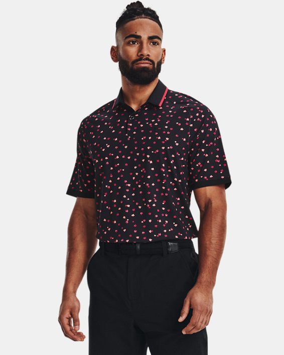 Men's UA Iso-Chill Floral Polo in Black image number 0